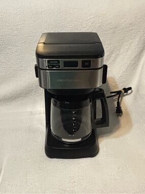 Programmable Hamilton Drip Coffee Maker in Black and Stainless Steel